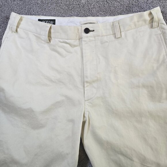 Orvis Pants Mens 36x30 Beige Khaki Straight Leg Pleated Chino Trousers‎ Slacks - Picture 3 of 10